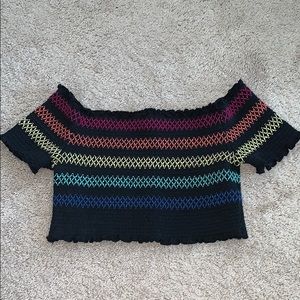 Pacsun cropped off the shoulder top